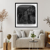 Thos. Moran, America's greatest senic artist, sketching at Bright Angel Cove, Grand Canyon of Arizona, Antique Poster