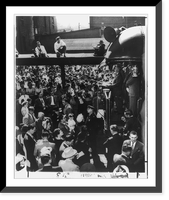 Harry S. Truman addressing crowd from back of train on Whistle-Stop Campaign Classic, Vintage Poster