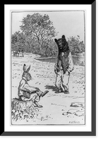 Brer Rabbit seated on stump and talking to Brer B'ar Classic, Vintage Poster