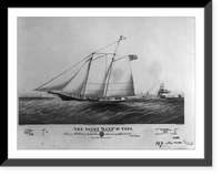 Vintage Nautical Print - New York City - The yacht Haze 87 tons