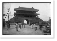 Historic Framed Print, [Entrance gate, Seoul, Korea],  17-7/8" x 21-7/8"