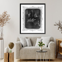 Portrait of Andres Kruess, his wife, and 2 sons Classic, Antique Poster