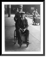 Chief Justice Taft leaves for vacation: carried to train in wheel chair. after undergoing treatment for a stomach ailment, leaving Washington for his summer home in Canada Vintage Wall Art Print