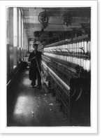 King Philip spinning room. Sweeper and cleaner Adelaid Levesque, 1152 Slade St. Age 14 - Looks larger because camera low. Location: Fall River, Massachusetts.Lewis W. Hine. Classic, Antique Poster