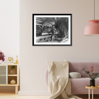 Three young black men working in lumber mill at Hampton Institute, Hampton, Va, Historic Print