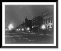 Historic Framed Print, Harlan, [Iowa] at midnight. North side square, looking west,  17-7/8" x 21-7/8"