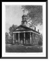 Historic Framed Print, Orange County courthouse, Hillsboro, North Carolina.L. Orr.,  17-7/8" x 21-7/8"