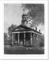 Historic Framed Print, Orange County courthouse, Hillsboro, North Carolina.L. Orr.,  17-7/8" x 21-7/8"