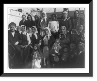 Czechloslovakian war brides who arrived on CHICAGO with VENEZIA passengers with children on ship, Historic Print