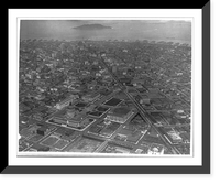 Historic Framed Print, Civic Center and business district, San Francisco, California,  17-7/8" x 21-7/8"