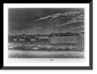 Cincinnati waterfront from the Ohio River, 1820 Classic, Vintage Poster