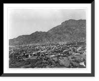 View of crowd of eastern part of Mina valley outside Mecca; pilgrims and large number of tents Classic, Antique Print