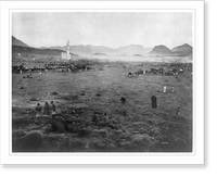 Pilgrims at Muzdalifah between Arafat and Mina, outside Mecca Classic, Vintage Print