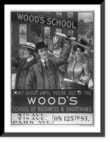 Don't shout until you're out of the Wood's School of Business and Shorthand Classic, Antique Print