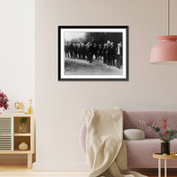 Historic Framed Print, [Signers of the Briand-Kellogg Pact of Paris standing in the garden of the estate of President Doumergue of France, Rembouillet. U.S. Ambassador Myron Herrick is in the center.,  17-7/8" x 21-7/8"