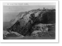 Grand Canyon: El Tovar from Bright Angel, Historic Print