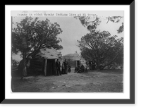 Grand Canyon: Hogans in which Navaho Indians live at El Tovar, Antique Wall Art