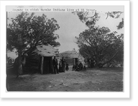 Grand Canyon: Hogans in which Navaho Indians live at El Tovar, Antique Wall Art