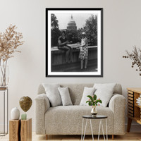 Women frying eggs near U.S. Capitol Classic, Vintage Wall Art