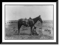 The horse wrangler.Erwin E. Smith, Bonham, Texas, Vintage Print