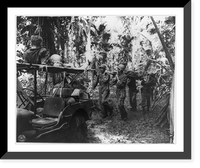 Historic Framed Print, Evacuating wounded, New Georgia,  17-7/8" x 21-7/8"