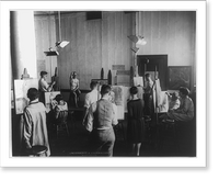 Historic Framed Print, Wash., D.C. Students drawing at Corcoran Gallery of Art,  17-7/8" x 21-7/8"