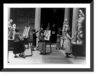 Historic Framed Print, Wash., D.C. Students working at Corcoran Gallery of Art,  17-7/8" x 21-7/8"