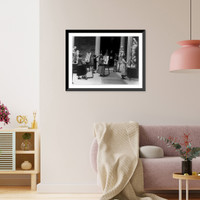 Historic Framed Print, Wash., D.C. Students working at Corcoran Gallery of Art,  17-7/8" x 21-7/8"