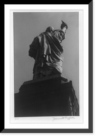 Historic Framed Print, [Statue of Liberty: Full frontal lgth. view from top of the pedestal],  17-7/8" x 21-7/8"
