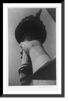 Historic Framed Print, [Statue of Liberty: Metal flame of torch and arm],  17-7/8" x 21-7/8"