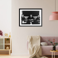 Historic Framed Print, Trio in ending strike,  17-7/8" x 21-7/8"