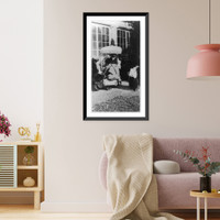 Historic Framed Print, [Tasker M. Bliss in chaise lounge: and 2 women (half of the 1 woman not seen)],  17-7/8" x 21-7/8"