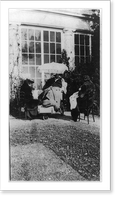Historic Framed Print, [Tasker M. Bliss in chaise lounge: and 2 women],  17-7/8" x 21-7/8"