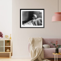 Giuseppi Ugesi, an Italian soldier who was wounded, confined in a hospital bed with tuberculosis, Vintage Print
