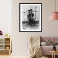 Peasant wearing raincoat of straw, Japan, ca. 188-, Antique Print