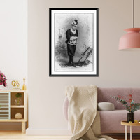 Man dressed in woman's bloomer suit. Autographed H. Arundell Goz, Antique Wall Art