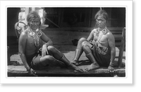 2 Indonesian women, seated; probably of the Pih or Bih tribe near Ba-jour region of Ban-nie-thout"", Antique Poster