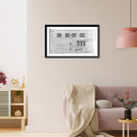 Historic Framed Print, U.S. Gen'l Post Office Building, plan of heating and ventilating apparatus,  17-7/8" x 21-7/8"