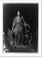 Vintage Photo Print - Sculpture of female figure draped in robe