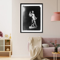 Sculpture of boy with birds slung over his shoulder and dog, Historic Reproduction