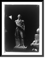 Sculpture of a soldier (American Revolution?) reaching for his sword, Vintage Poster