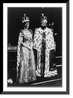 Historic Framed Print, George V and Queen Mary in coronation robes,  17-7/8" x 21-7/8"