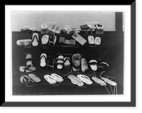 Historic Framed Print, The kinds of Japanese shoes,  17-7/8" x 21-7/8"