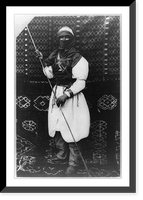 Taureg policeman holding lance, North Africa, Vintage Print