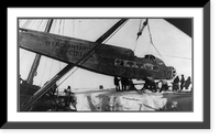 One of the all-metal planes is landed from the flagship CITY OF NEW YORK on the great ice barrier, Antique Wall Art
