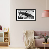 One of the all-metal planes is landed from the flagship CITY OF NEW YORK on the great ice barrier, Antique Wall Art