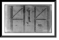 Historic Framed Print, Cross braces to connect the inner and outer entablature of dome,  17-7/8" x 21-7/8"