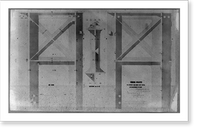 Historic Framed Print, Cross braces to connect the inner and outer entablature of dome,  17-7/8" x 21-7/8"