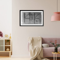 Historic Framed Print, Cross braces to connect the inner and outer entablature of dome,  17-7/8" x 21-7/8"