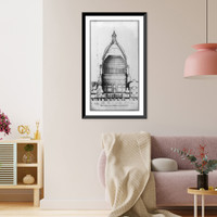 Historic Framed Print, Section through dome of U.S. Capitol - 2,  17-7/8" x 21-7/8"